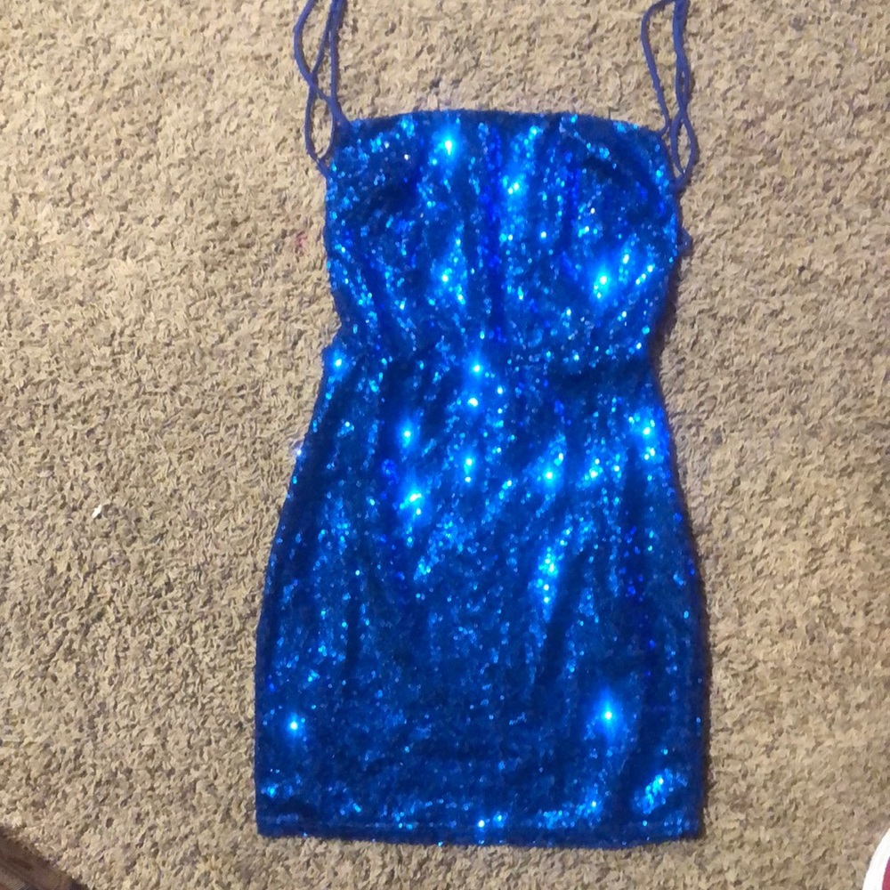 Lucy in the Sky Royal Blue Size S sequins Homecoming dress